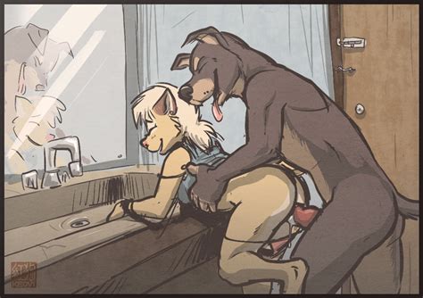 Rule 34 Anthro Bathroom Bent Over Canine Closed Eyes Cum Doggy Style