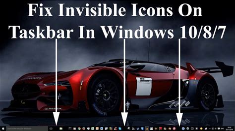 Fix Invisible Icons On Taskbar In Windows 1087 Youtube
