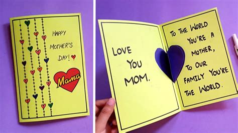 Make Your Mom Feel Special With A Custom Diy Mother S Day Paper Card Mother Day Card 2023