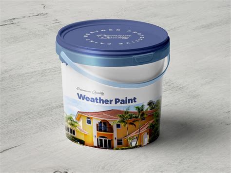 Download Free 1 Gallon Plastic Paint Bucket Mockup PSD - Good Mockups