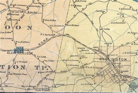 1893 Map Of Alamance County North Carolina Etsy