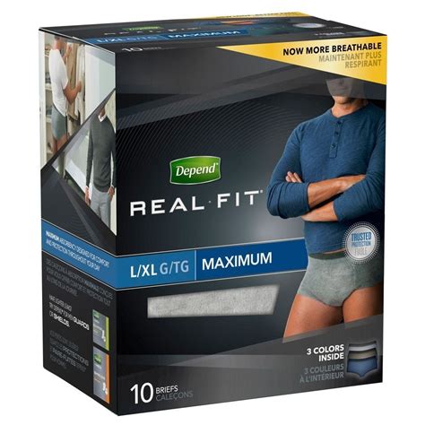 Depend Real Fit For Men Briefs Largexl 10 Count