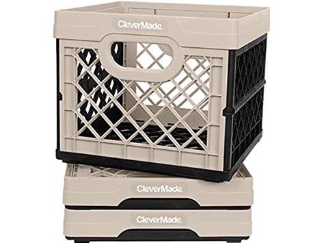 Clevermade 3pk Collapsible Milk Crate 25l