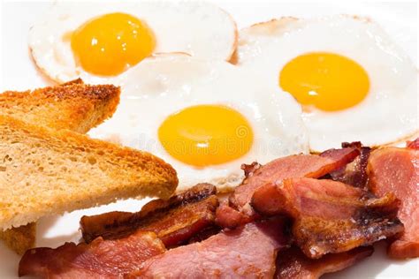 Breakfast Meal Eggs Toast And Bacon Stock Photo Image Of Food