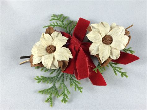 28l x 18w cotton tea towel w/ christmas forest scene, multi color, 2 styles. 1940s Vintage Homemade Christmas Corsage / Festive Brooch ...