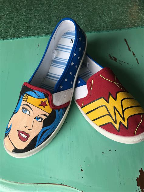 Wonder Woman Shoes By Puffsstuffdesigns On Etsy
