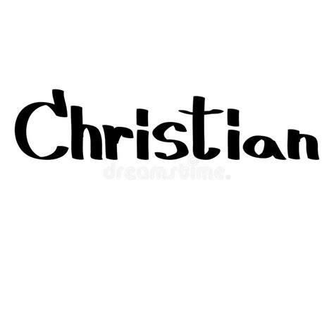 Christian Male Name Street Art Design Graffiti Tag Christian Vector