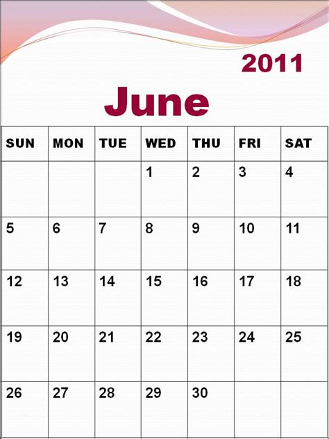 Christian Revolution June 2011 Calendar Blank