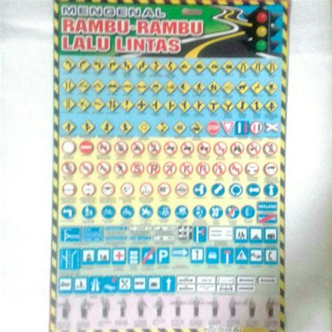 Detail Jual Poster Dinding Rambu Rambu Lalu Lintas M Kota Bekasi