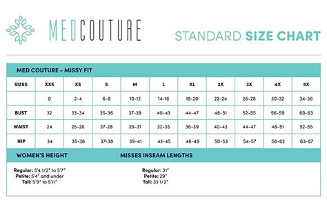 Med Couture Size Chart And Fit Guide Scrub Style Tees