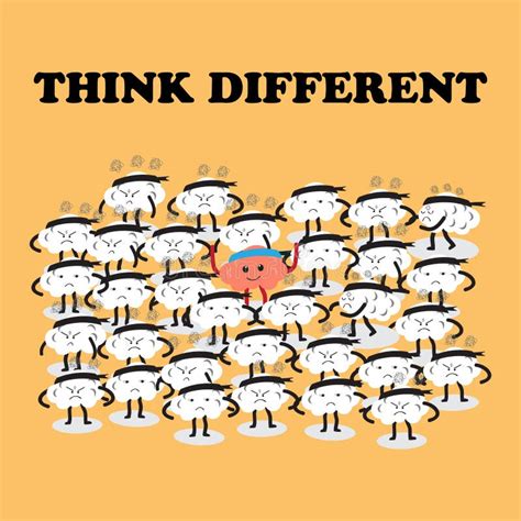 Brains Think And Act Differently Stock Vector Illustration Of