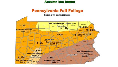 Heres A Map Of When Pennsylvanias Leaves Will Be The Most Colorful