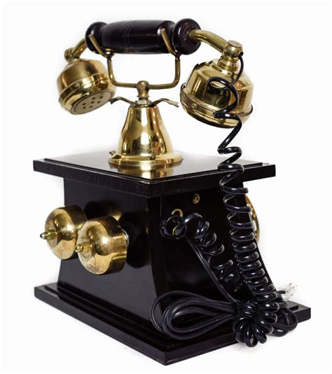 Retro drewniany telefon stojący (kolor wiśnia) DoGramofonu.PL