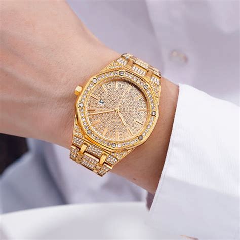 Mens Gold Watches With Diamonds