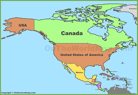 Countries In North America Map Map Of Rose Bowl