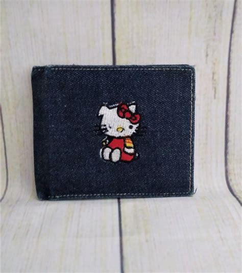 Hello Kitty Denim Embroidered Wallet Bifold