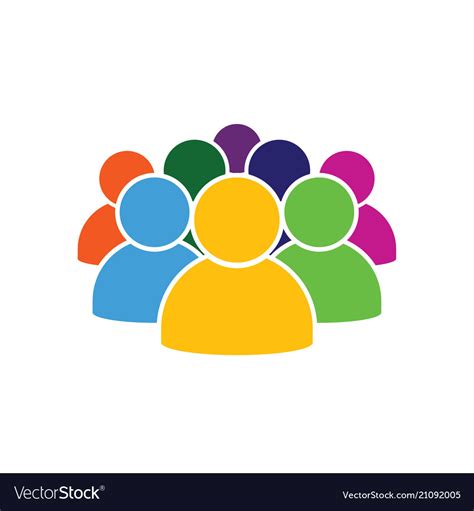 People Icon In Various Color Royalty Free Vector Image