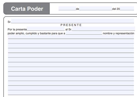 Pues llegaste al lugar indicado, aquí tienes un ejemplo de carta en word que sólo tienes que descargar y cambiar los datos. Formato Carta de Poder para imprimir en PDF y word