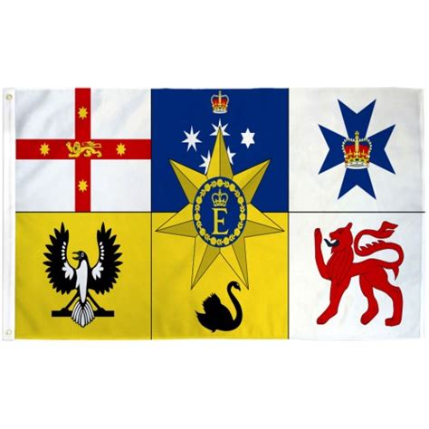 Australia Royal Standard 3 X 5 Polyester Flag Pole And Mount