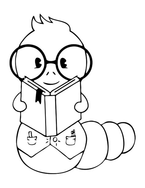 Bookworm Clipart Black And White Clip Art Library
