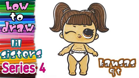 Find more coloring pages online for kids and adults of lol surprise doll genie coloring pages to print. LOL Surprise Series 4 lil Sisters Kansas Q.T. - How to ...