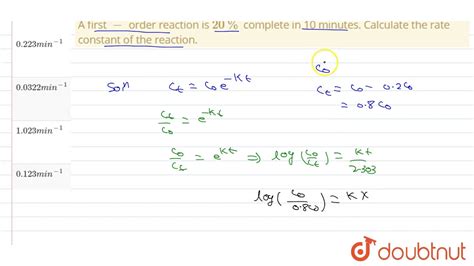 Live birth or live registered? A first `-` order reaction is `20%` complete in 10 minutes ...