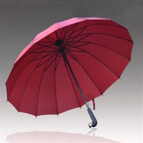 Buy 16 Ribs 190t Rainy Solid Umbrellas Semi Auto Open