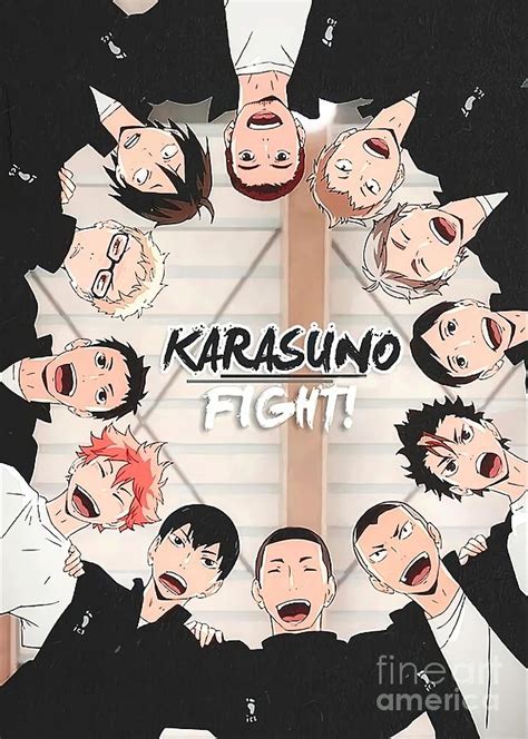 Karasuno Team Fight Haikyuu Painting By Miller Martin Pixels