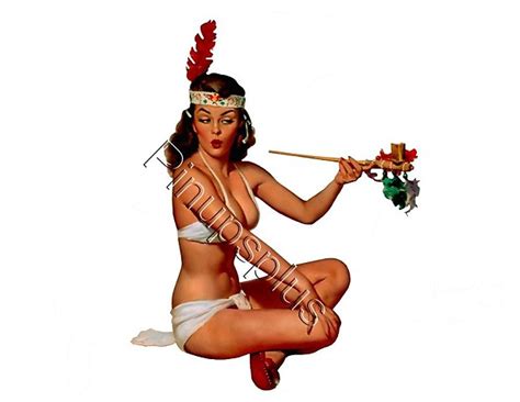 Vintage Indian Maiden Pinup Girl Decal For Guitars On Reverb