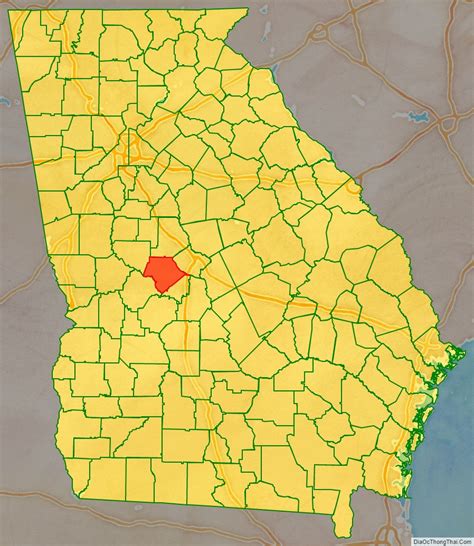 Map Of Crawford County Georgia
