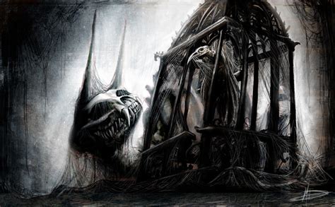 Free Download Dark Horror Gothic Skull Skeleton Art Monster Fangs