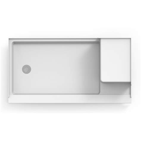Jacuzzi Primo 32 In W X 60 In L With Left Drain Rectangle Shower Base White At