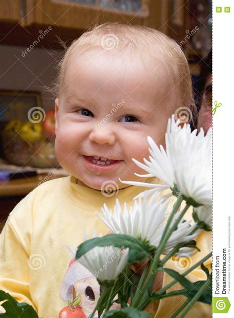 Baby With Flowers Picture Image 3436039