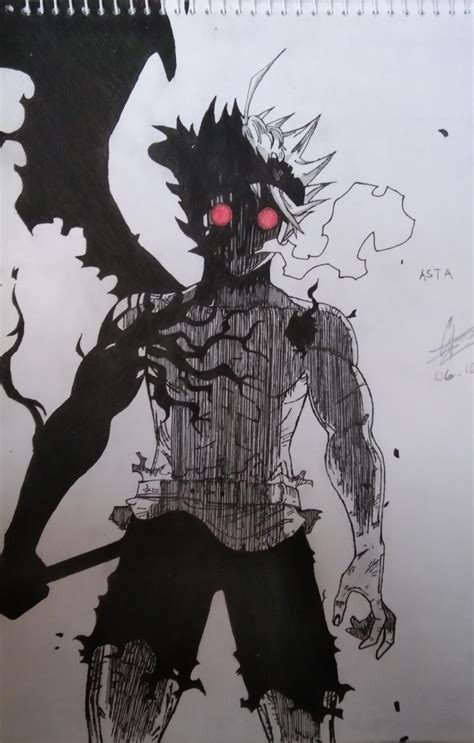 I Drew Asta In His Demon Form The Reference I Used Here Belonged From