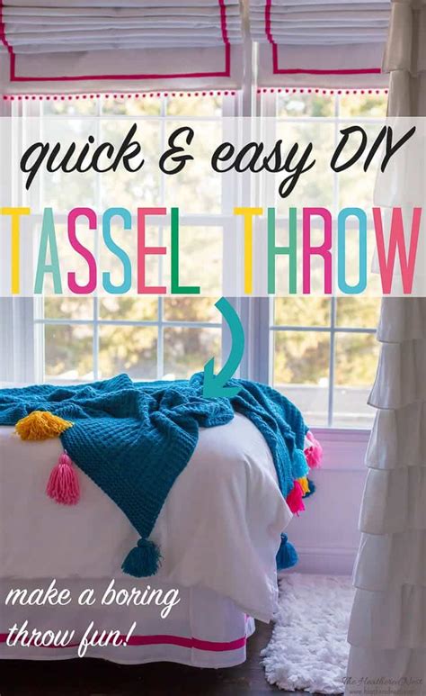 Make A Fun And Easy Diy Tassel Throw The Heathered Nest