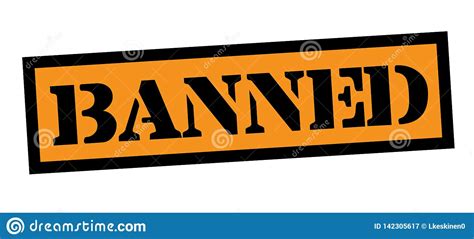 Banned stamp on white stock vector. Illustration of prohibit - 142305617