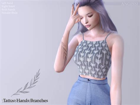 Branches N6 Tattoo By Angissi At Tsr Sims 4 Updates
