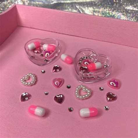 Menhera Yami Kawaii Pill Face Gems 💗💊 Includes Six Depop