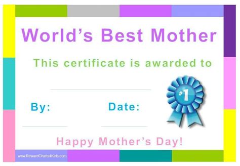 Add your details and print. Best Mom Award | Customize Online & Print at Home