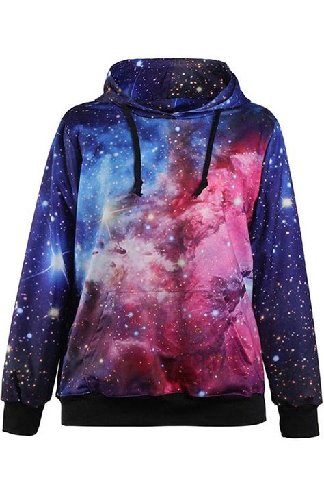 blue galaxy pocket accent hooded sweatshirt galaxy hoodie galaxy outfit womens sweatshirts hoods