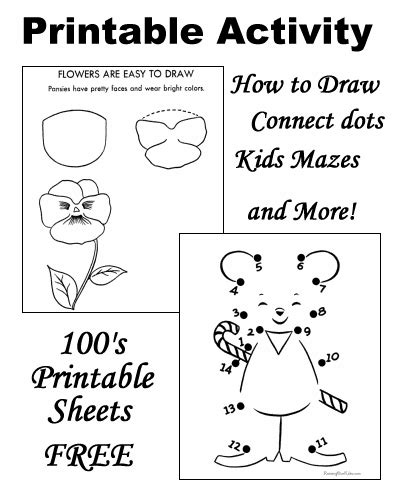 Lots Of Printable Activities For Kids Printables Like These Can Be