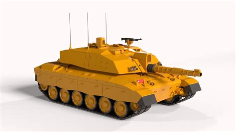 Challenger 2 Low Poly Tank 3d Model Cgtrader