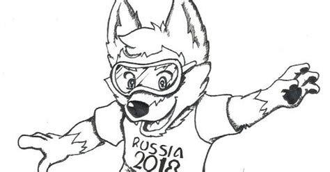 blog de biologia zabivaka mascota de rusia 2018 para colorear