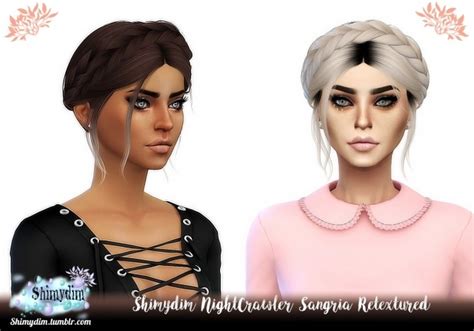 Nightcrawler Sangria Hair Retexture Ombre And Darkroots At Shimydim Sims