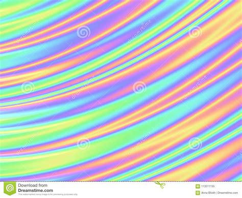 Holographic Foil Background Abstract Rainbow Wave Pattern Stock