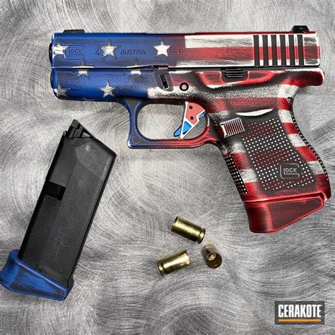 Glock 43 With A Distressed Cerakote American Flag Finish By Web User
