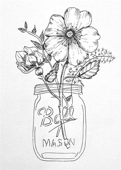Tip Jar In 2021 Flower Sketches Flower Drawing Art Drawings