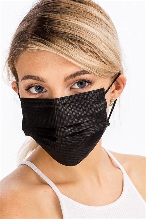 Surgical face mask, kuala lumpur, malaysia. Black Disposable Surgical Face Mask - 50 Pack | Medical ...