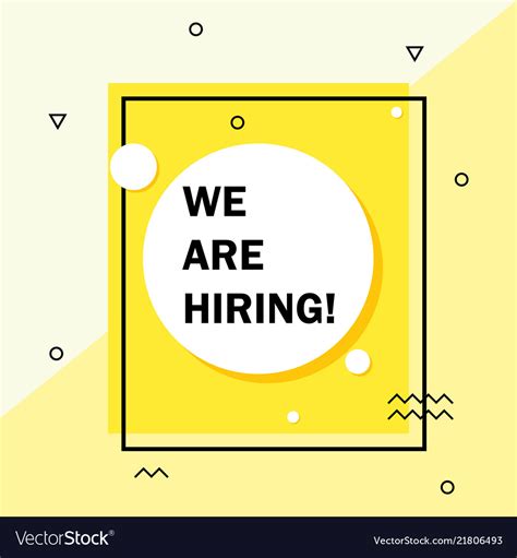 We Are Hiring Join Our Team Poster Royalty Free Vector Image