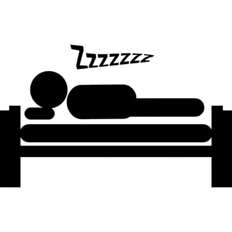 Man Sleeping On Bed Icons Free Download